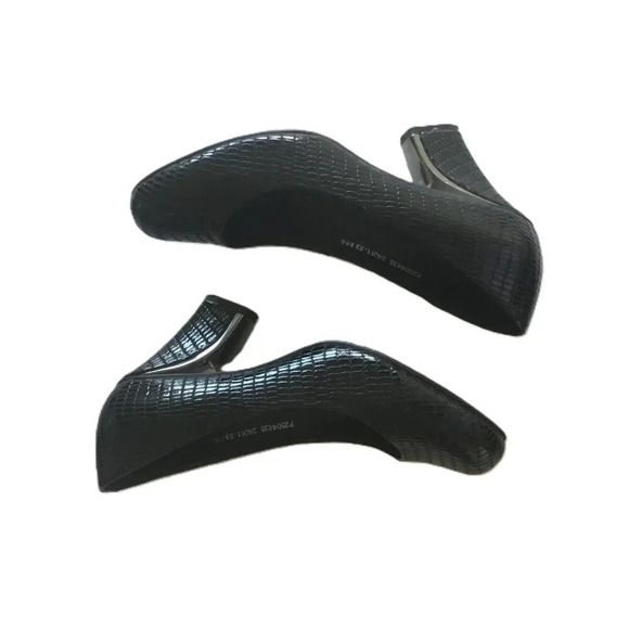 Cole Haan Henry  Grant Black Crocodile-Embossed Heels SZ 7 US / 24 cm - Picture 4 of 8